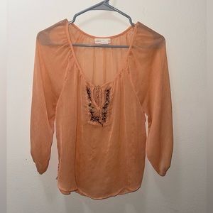 Orange Blouse - size small